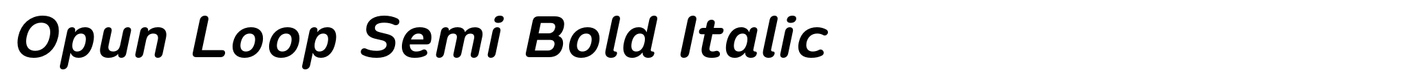 Opun Loop Semi Bold Italic image